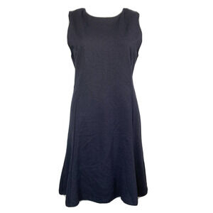 Banana Republic Dress Womens‎ Sz M Navy Blue Micro Dot Knit A Line Stretch
